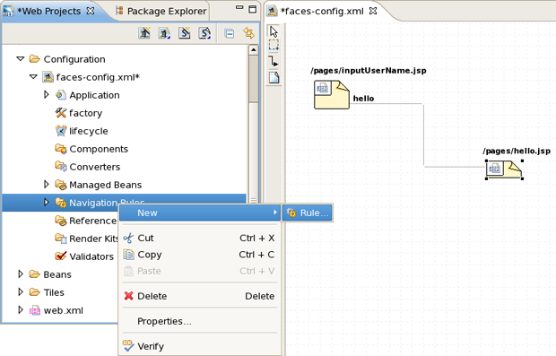 Creating New Navigation Rule