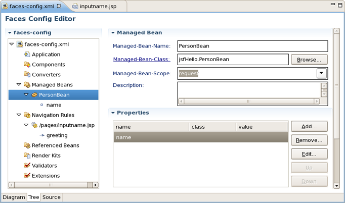 Tree View in Config Editor
