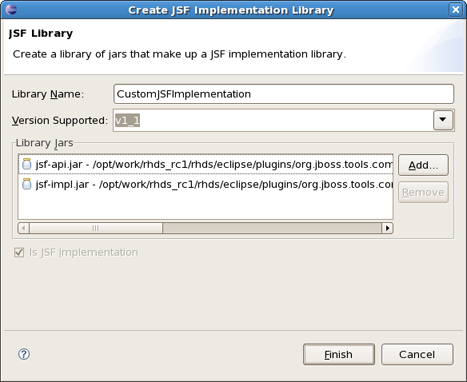 Create JSF Implementation Library