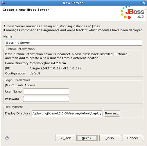 New Server Dialog