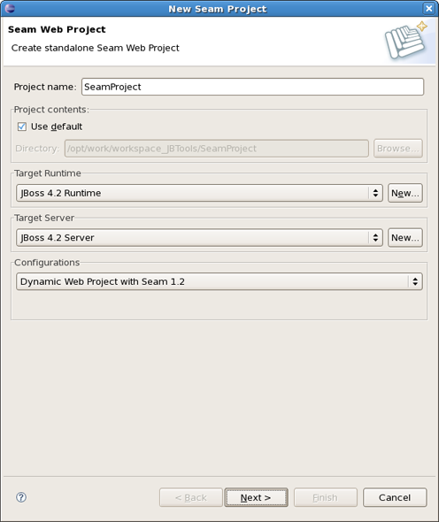 New Seam Project Creation
