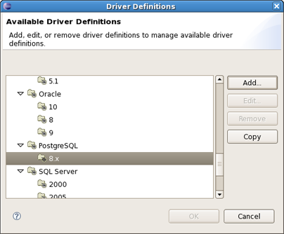 Driver Definitions List
