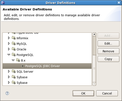 Driver Definitions List