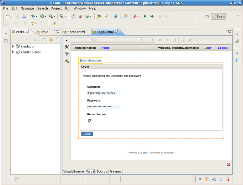 CRUDAPP Seam Project