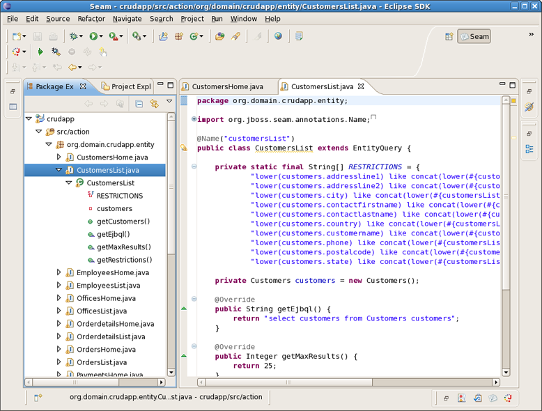 Entities Java Classes