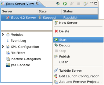 Start JBoss Server