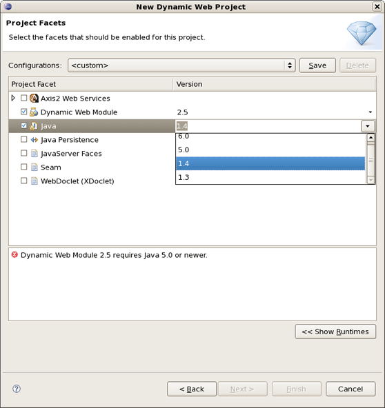 Facet Constraints