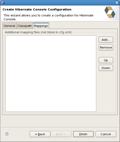 Specifying additional Mappings in Hibernate Console Configuration
