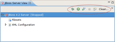 JBoss Server Toolbar