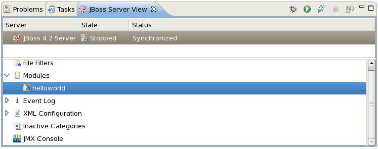 JBoss Server View