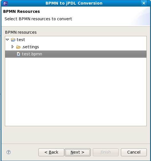 Choose a BPMN file