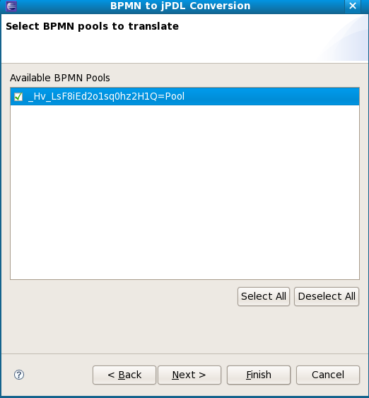 Choose BPMN Pools