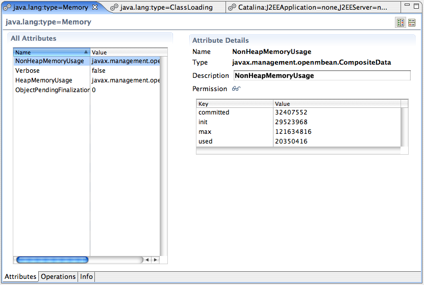MBean Editor Pages