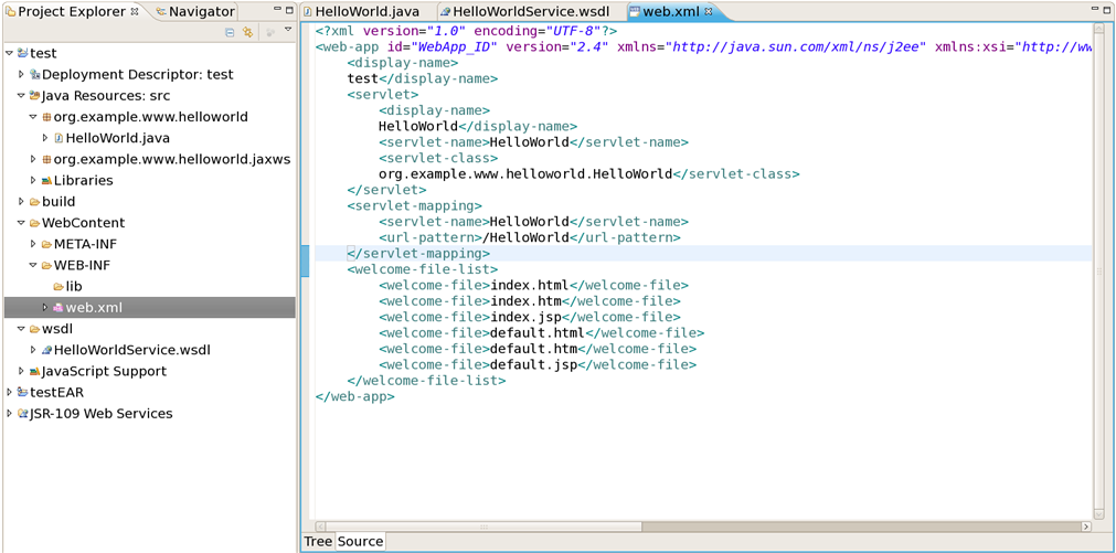 The Updated web.xml file