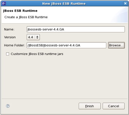 Configure new JBoss ESB Runtime