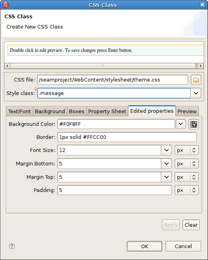 Edited Properties