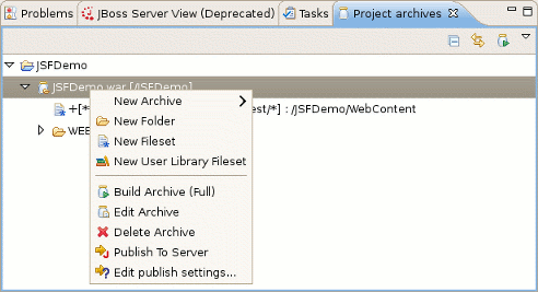 Context Menu on the Item