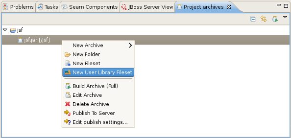 Adding New User Library Fileset
