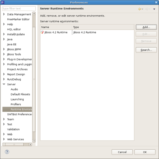 Installed Runtimes