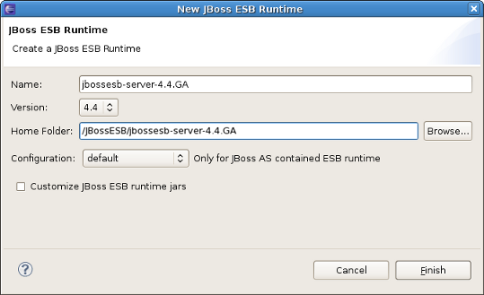Configure new JBoss ESB Runtime