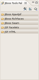Default View of The JBoss Tools Palette