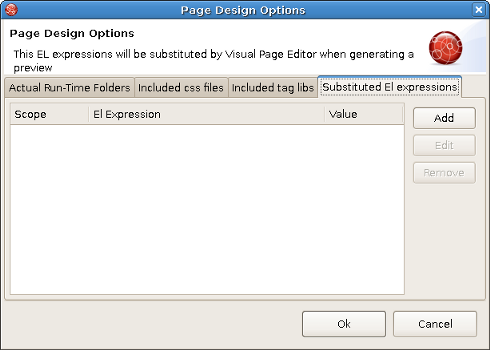 Page Design Options: Substituted El expressions
