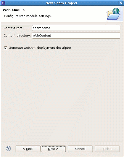 Web Module Settings