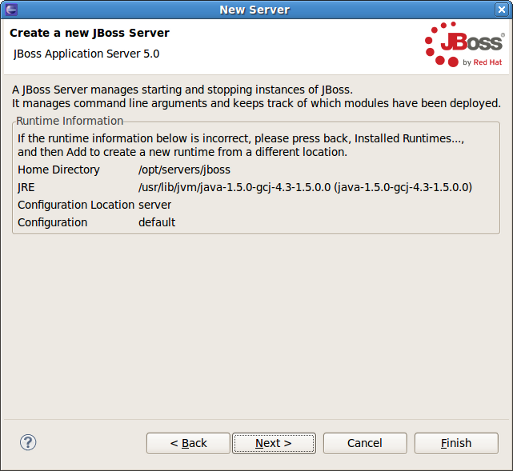 Installed Server Runtime Environments