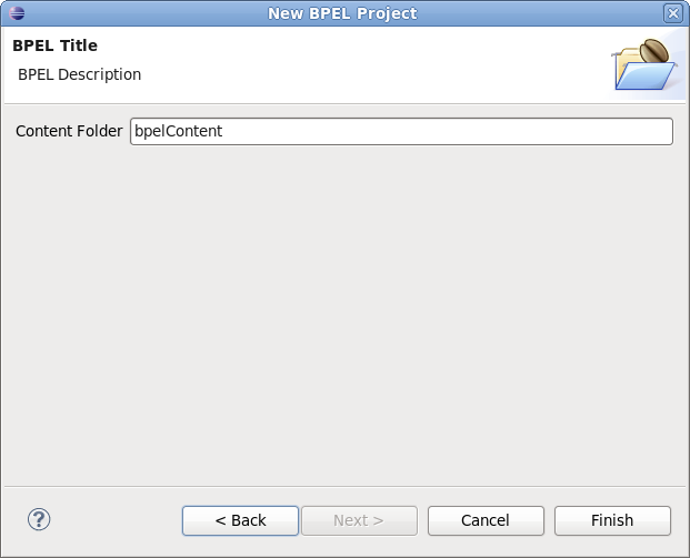 New BPEL Project Wizard