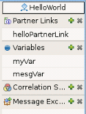 Behavior Components View of Business Process Editor