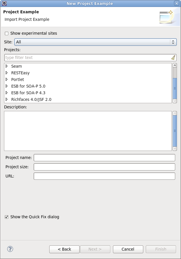 Project Example Wizard