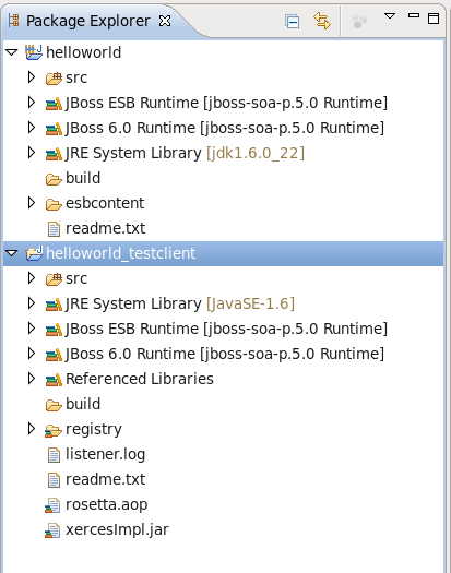 JBoss ESB Project Examples: helloworld and helloworld_testclient