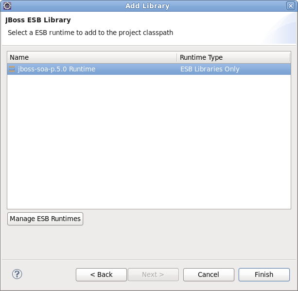 Select a ESB runtime