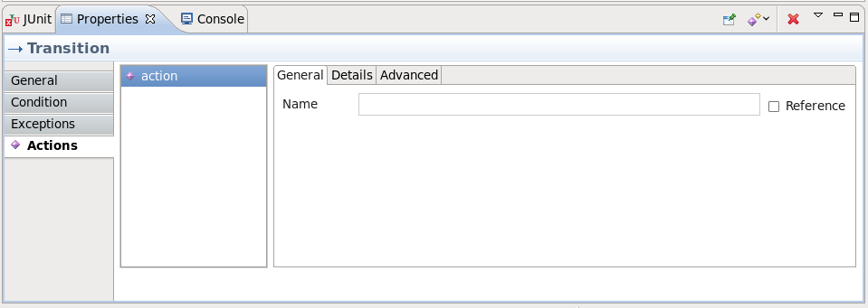 Configuration Dialog for an Action