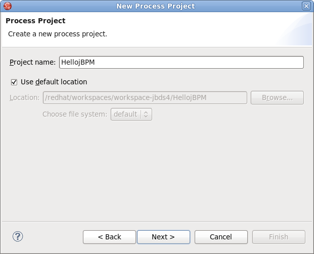 New Process Project Wizard