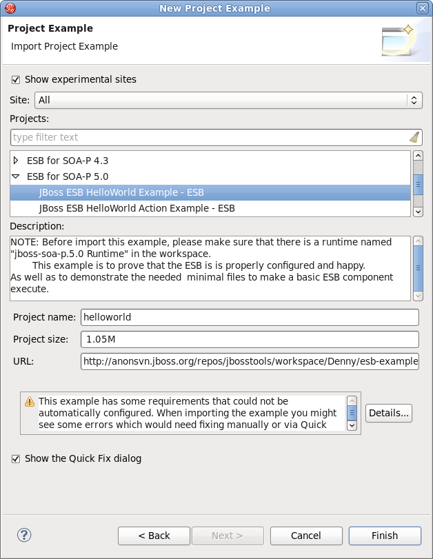 Prompt about Project Example Requirements