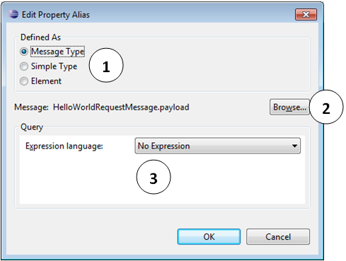 Create a WSDL property alias