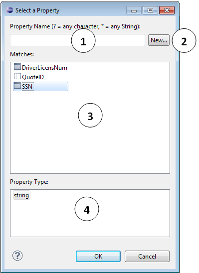 Select a WSDL property