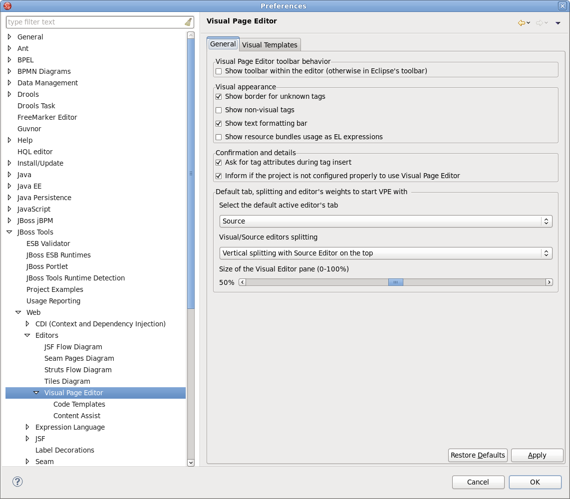 Visual Page Editor