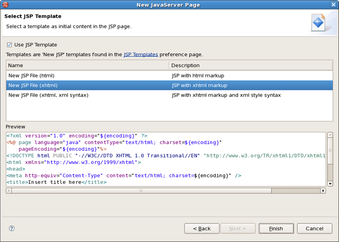 Create JSP Page
