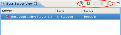 JBoss Server Toolbar