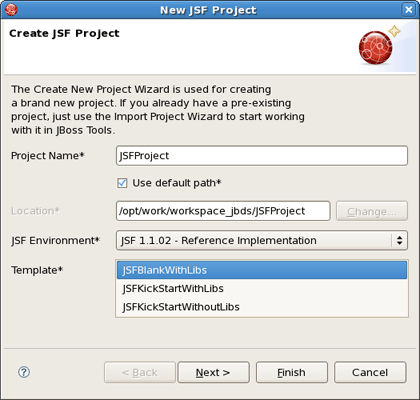Choosing JSF Templates