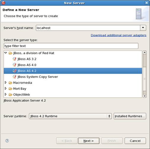 Selecting Server Type