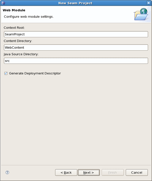 Web Module Settings