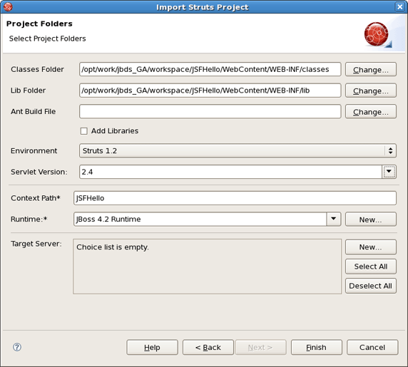 Registering the Project at Server