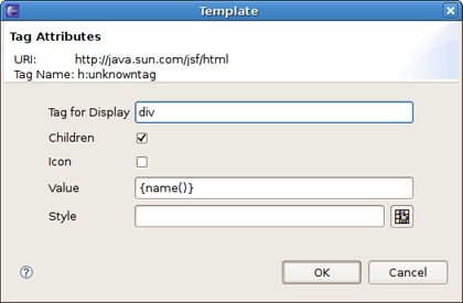Template Dialog
