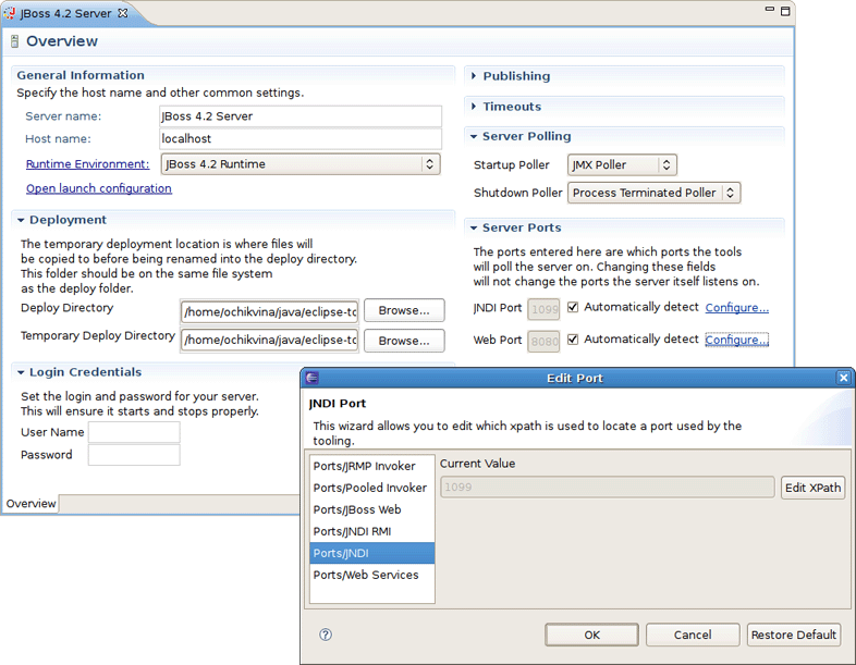 Server Ports Preferences