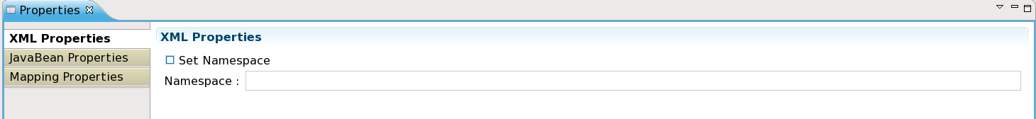 XML properties section