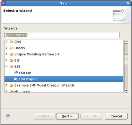 Select a Wizard dialog