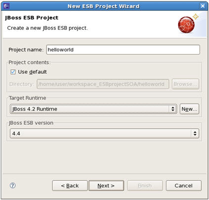 JBoss ESB Project wizard
